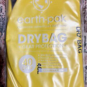 Earth Pak Waterproof Dry Bag - Roll Top Backpack Sack 40L, Yellow W/ Phone Case